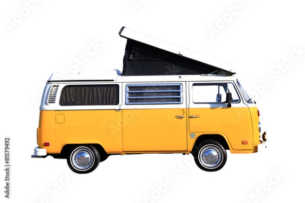 Obraz Autobus kempingowy na białym tle