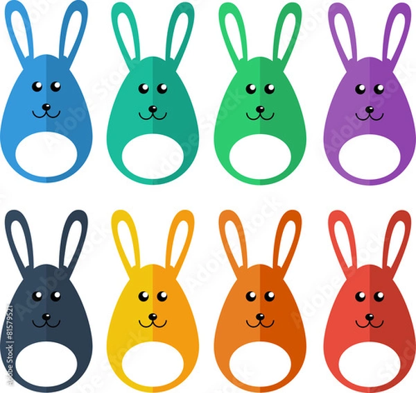 Fototapeta Easter egg bunnies