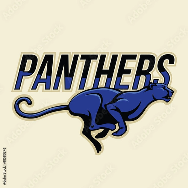 Obraz Running Black Panther