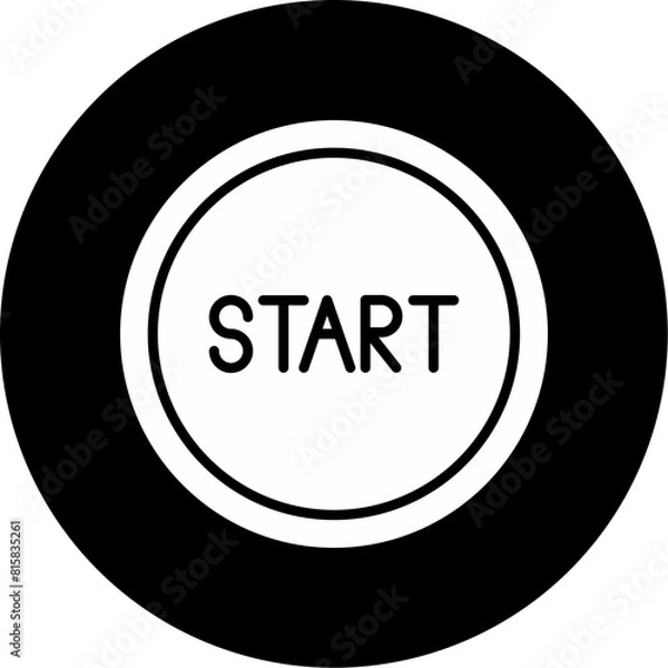Fototapeta Start Button Icon