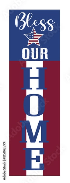 Fototapeta Retro 4th of July banners for social media, flyers, web pages, print media. Vector illustration
