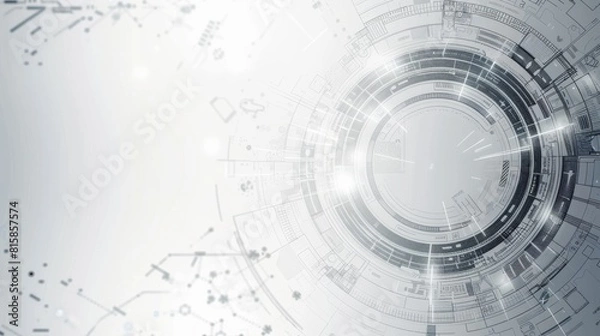Fototapeta Circular Shape on White Background