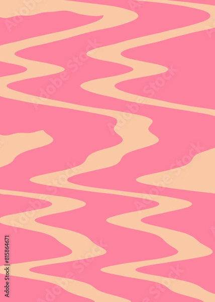 Fototapeta Pink and yellow abstract graphic background. Abstract poster
