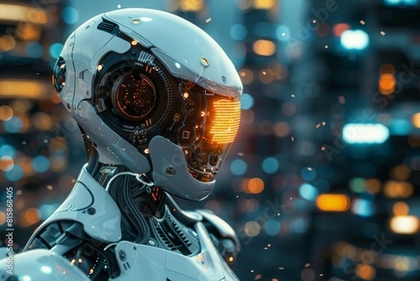 Fototapeta Artificial Intelligence, Technology, Robot, Futuristic, Data Science, Data Analytics, Quantum Computing