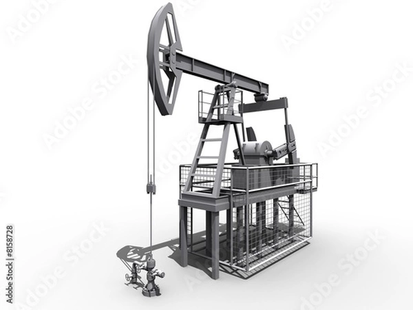 Obraz 3d oil rig isolated on white