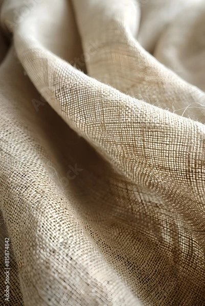 Fototapeta Elegant soft light on textured woven fabric, Generative AI
