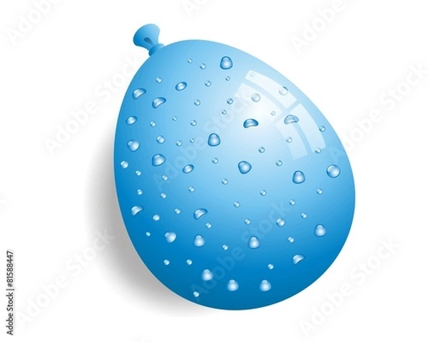 Fototapeta balloon blue wet dew water droplets image vector