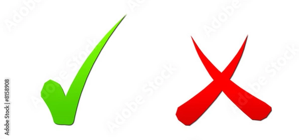 Fototapeta Accept and refuse sign