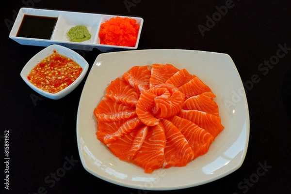 Obraz Fresh salmon fillet.