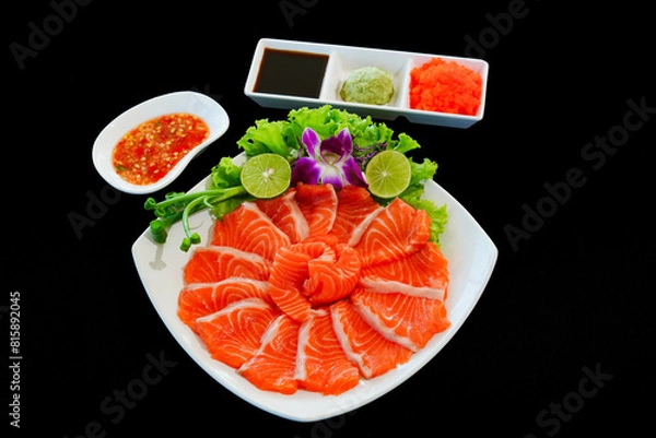 Obraz Fresh salmon fillet.