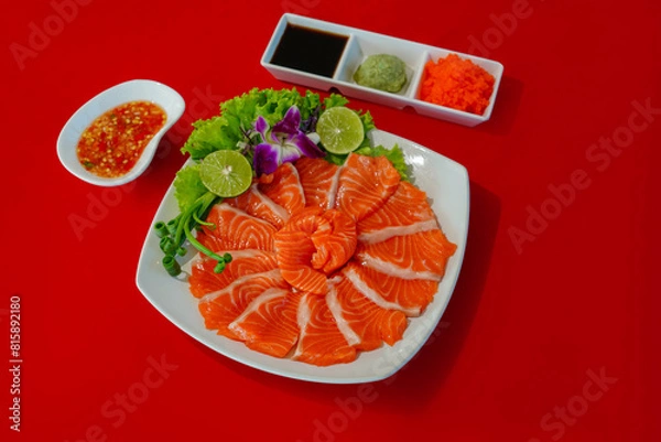 Obraz Fresh salmon fillet.