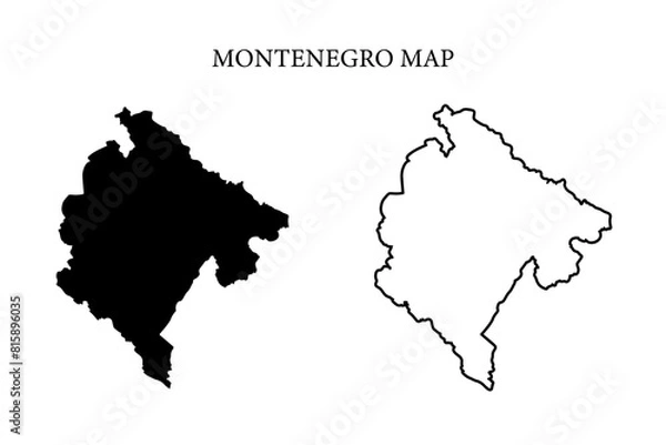 Obraz Montenegro region map