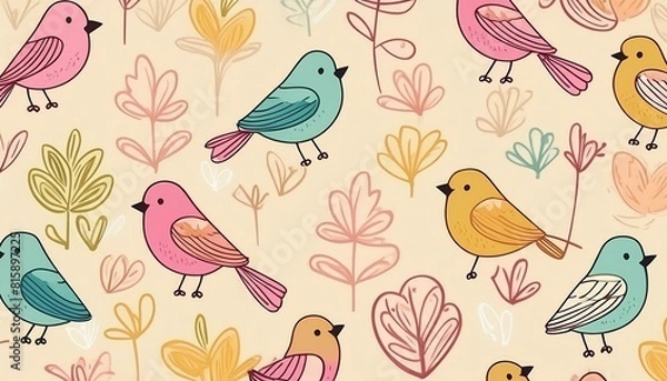 Obraz seamless pattern with birds