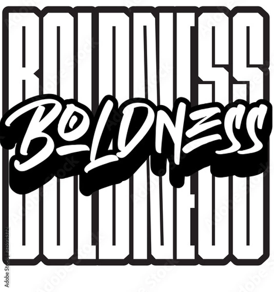 Fototapeta Boldness Typography Design for Streetwear Brand