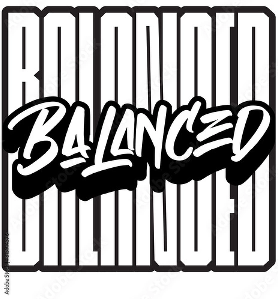 Fototapeta Balanced Typography Design for Streetwear Brand