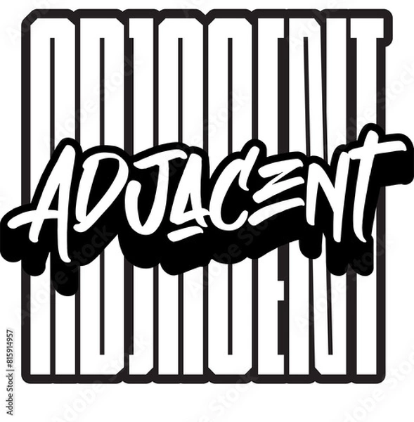 Fototapeta Adjacent Typography Design for Streetwear Brand