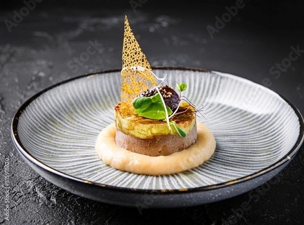 Obraz Michelin Star Dish. Gourmet food art. Closeup of the dish.