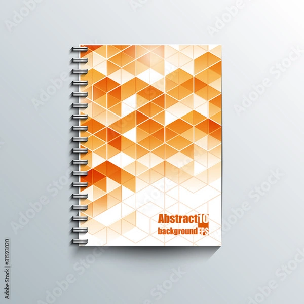 Fototapeta Notepad template with abstract background.