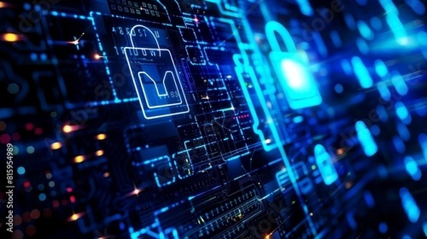 Fototapeta background digital security network