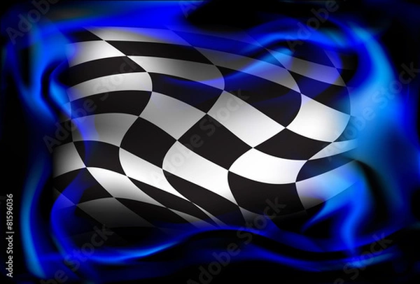 Obraz race, checkered flag background vector