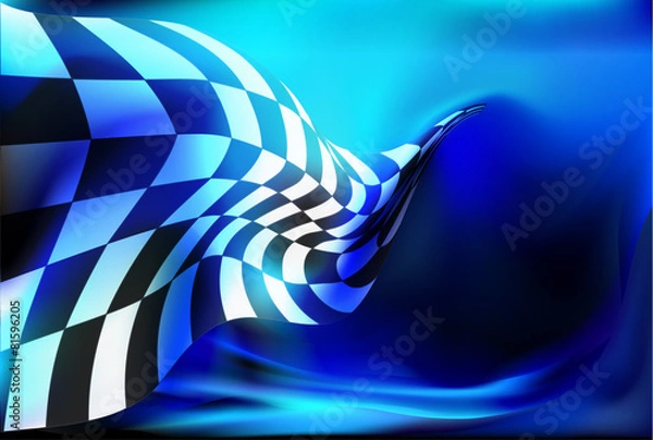 Fototapeta race, checkered flag background vector