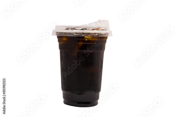 Obraz Black Coffees Isolated on Transparent Background