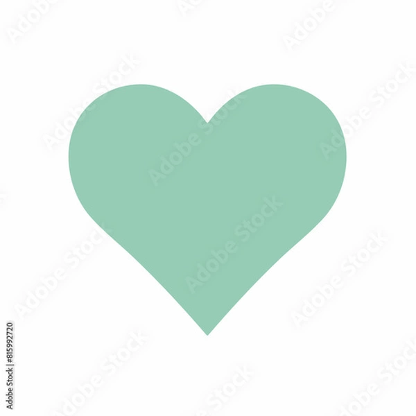 Fototapeta Vector style heart shape symbol logo