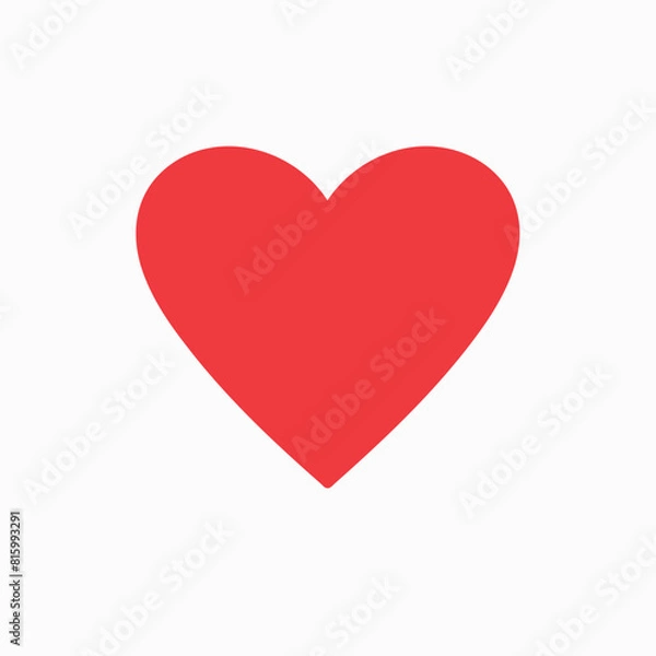 Obraz Vector style heart shape symbol logo