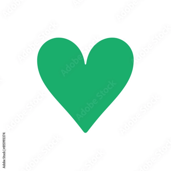 Fototapeta Vector style heart shape symbol logo