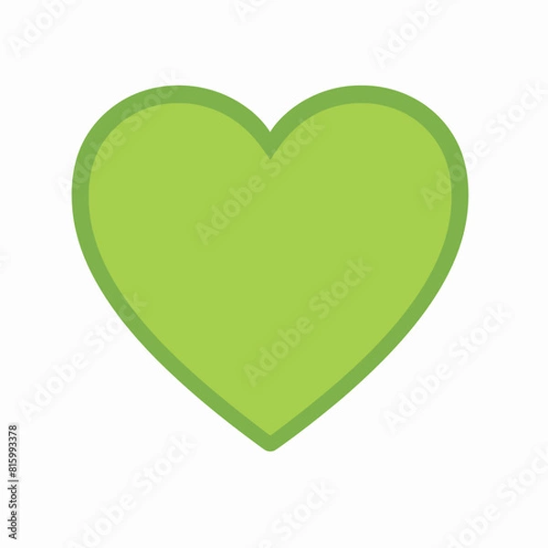 Fototapeta Vector style heart shape symbol logo
