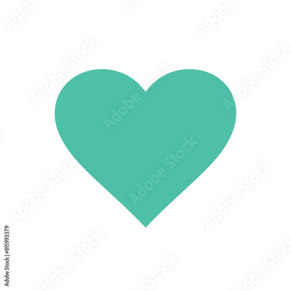Fototapeta Vector style heart shape symbol logo