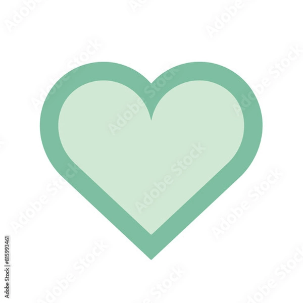 Fototapeta Vector style heart shape symbol logo