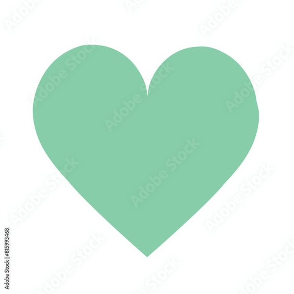 Fototapeta Vector style heart shape symbol logo