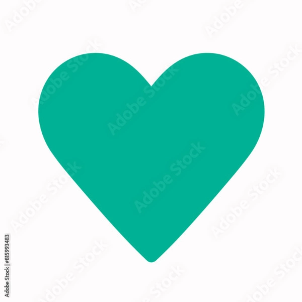 Fototapeta Vector style heart shape symbol logo