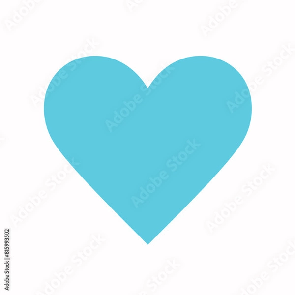 Fototapeta Vector style heart shape symbol logo