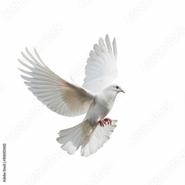 Fototapeta a white bird flying in the air with its wings spread