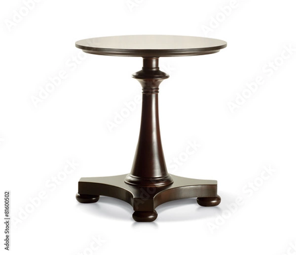 Fototapeta Round table isolated on white background