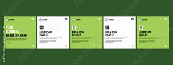 Fototapeta LinkedIn carousel post, social media Instagram carousel post, modern and editable business carousel template design