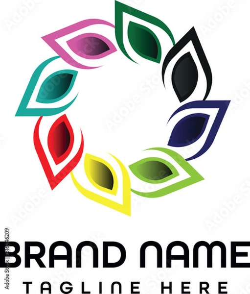 Obraz colorful leaf logo