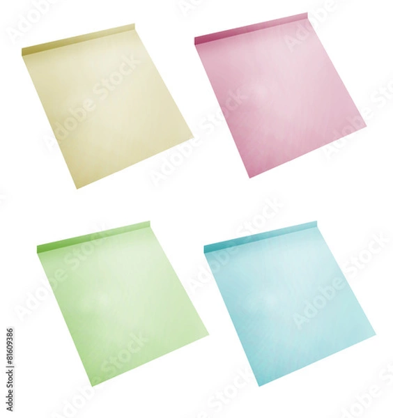 Fototapeta Изолированный Стикер Записка