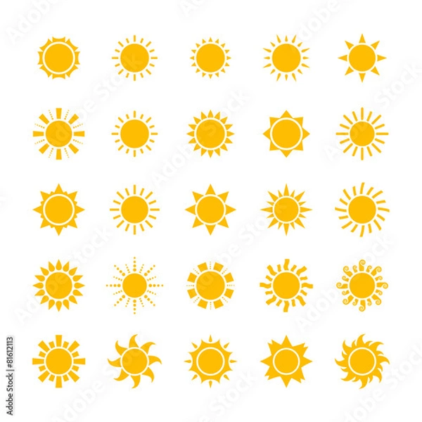 Obraz Sun icons set