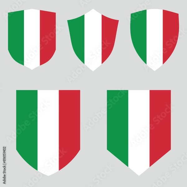 Obraz Italy Flag in Shield Shape Frame