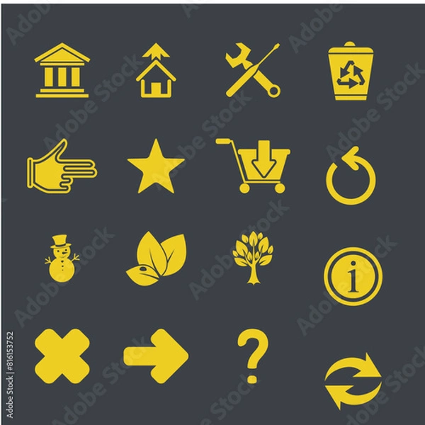 Fototapeta Multiple Universal icons