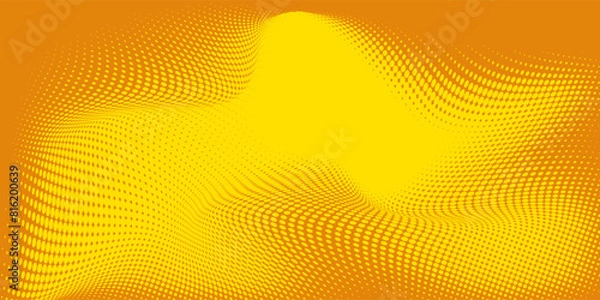 Fototapeta Abstract dots halftone orange yellow colors pattern gradient texture background.