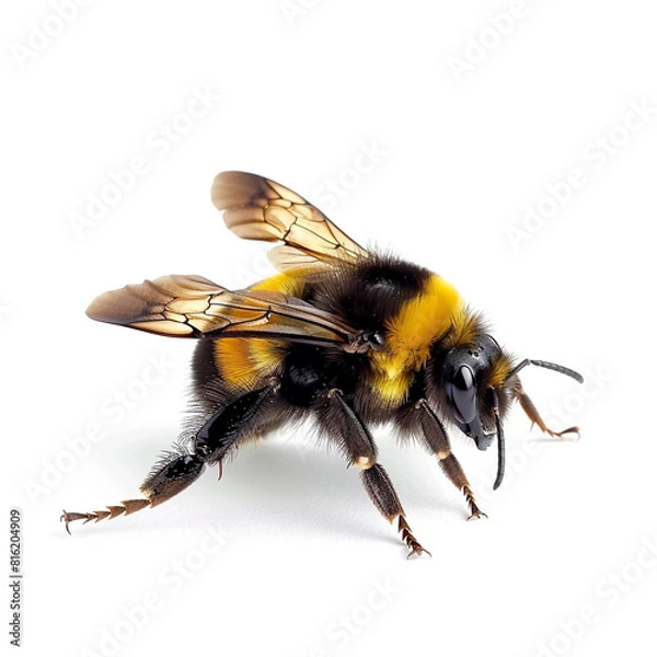 Fototapeta bee on white background