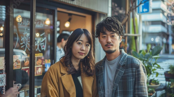 Obraz デート中のアジア人のカップル