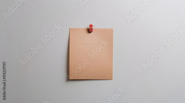 Fototapeta memo board with empty note  on white background : Generative AI