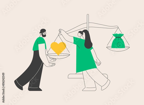Fototapeta Public morality abstract concept vector illustration.