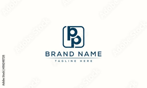 Obraz Logo design letter PP . Elegant modern. Vector template.