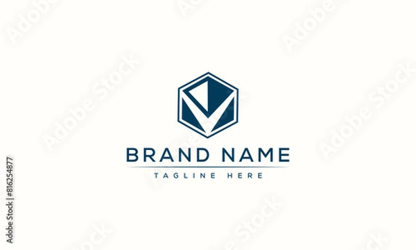Obraz Logo design letter V . Elegant modern. Vector template.